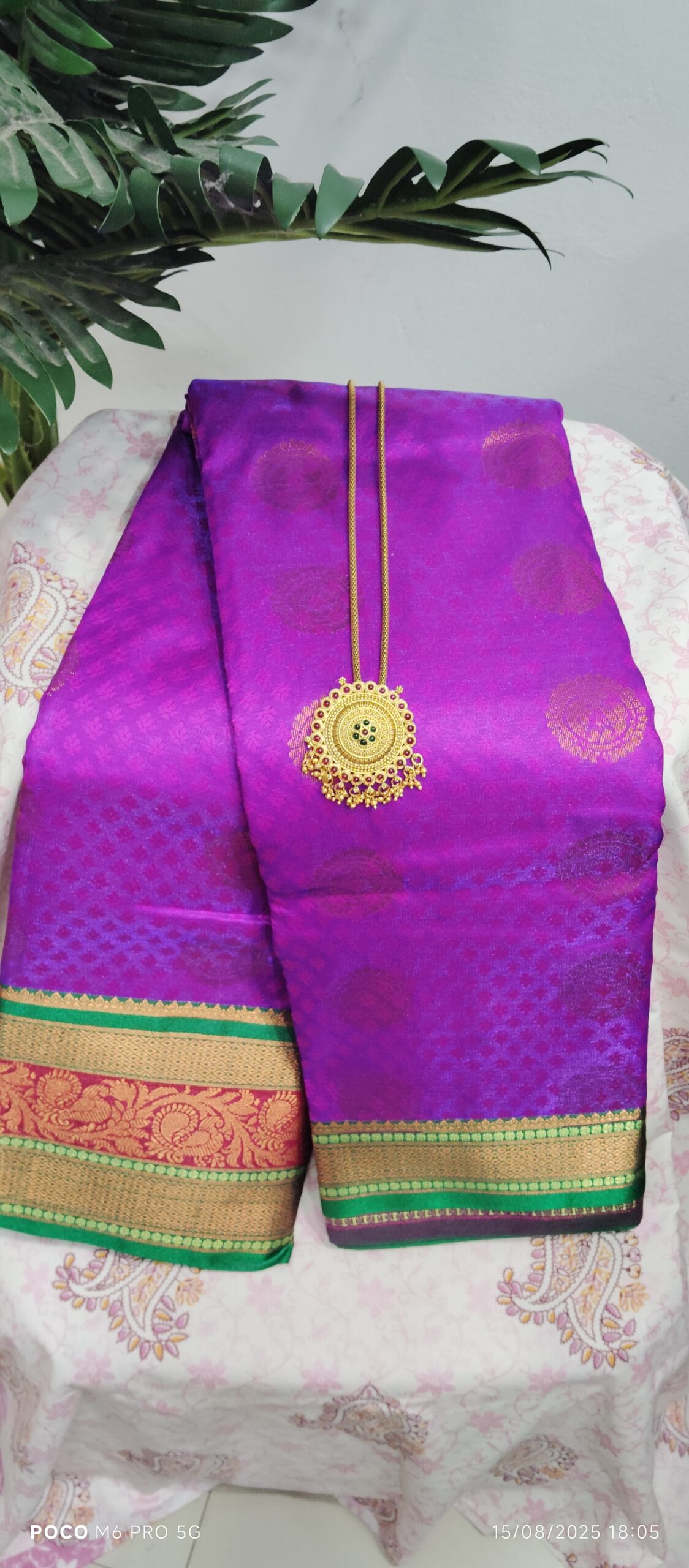Violet Silk Saree