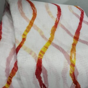 white cotton blend saree