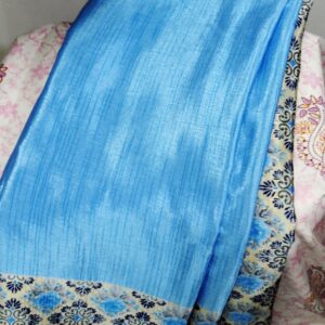 Sky Blue Chiffon Saree