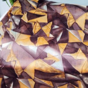 geometrical printed saree