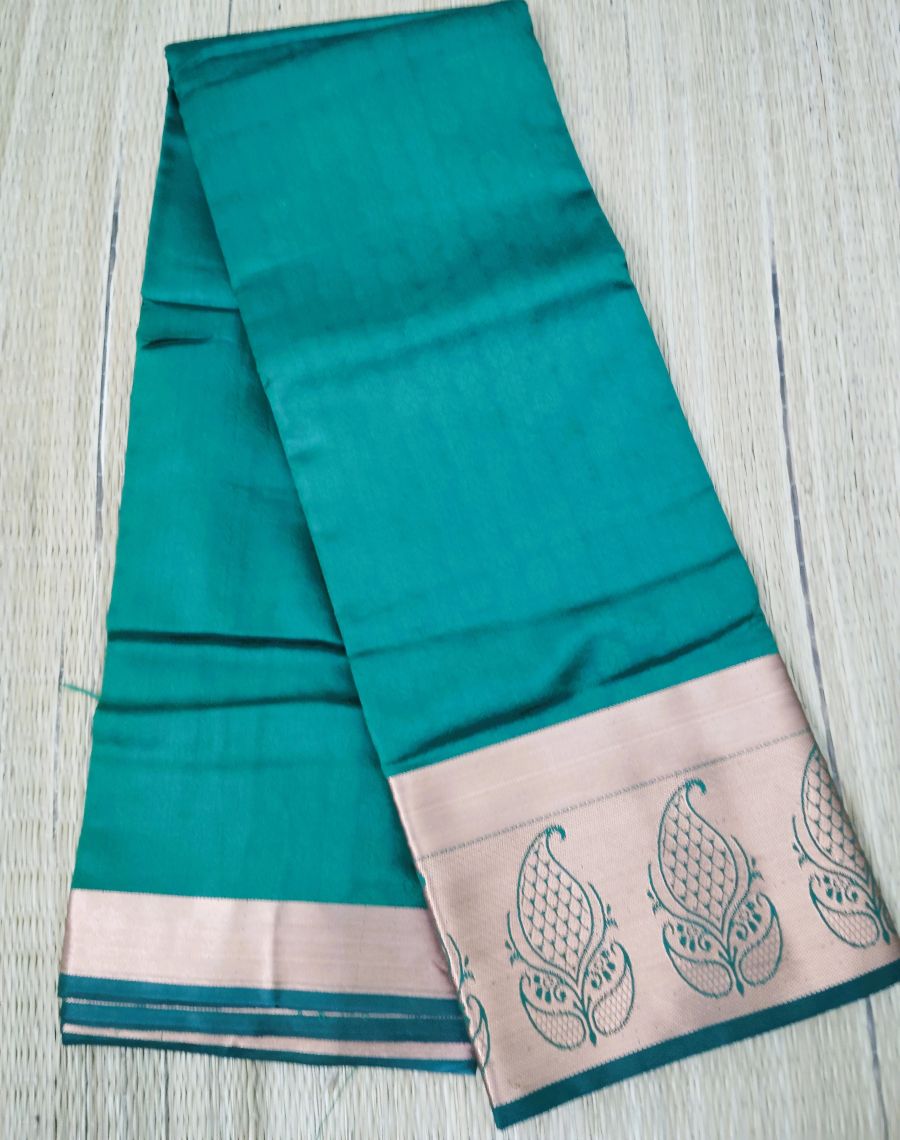 Emerald Green Soft Silk Saree