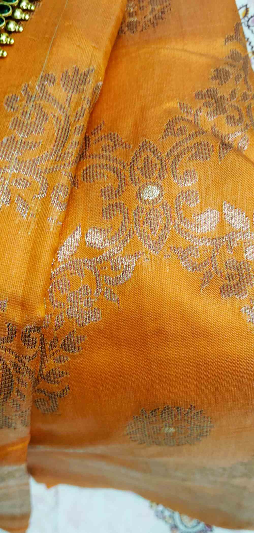 Semi Silk Jacquard Saree with Rich Woven Design-4 Amazing Colours - Image 7