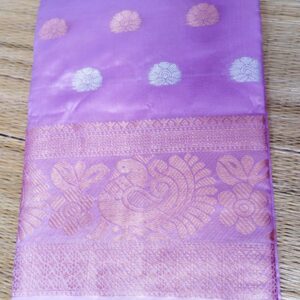 Lavender (Peach Purple) Cotton Silk Saree