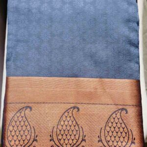 Steel Grey Soft Silk Saree